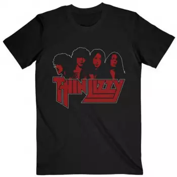 Maglietta Band Photo Logo Thin Lizzy