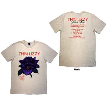 Merce Thin Lizzy: Thin Lizzy Unisex T-shirt: Black Rose Tracklist (back Print) (small) S