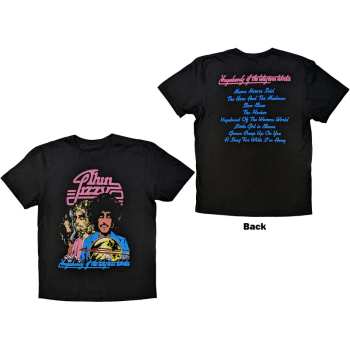 Merce Thin Lizzy: Thin Lizzy Unisex T-shirt: Vagabonds Of The Western World Tracklist (back Print) (small) S