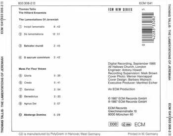 CD The Hilliard Ensemble: The Lamentations Of Jeremiah