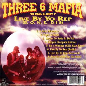 LP Three 6 Mafia: Live By Yo Rep (B.O.N.E. Dis) LTD | CLR