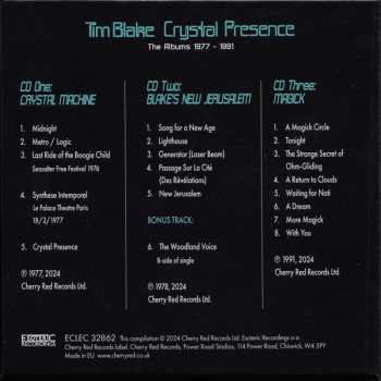 3CD/Set di cofanetti Tim Blake: Crystal Presence (The Albums 1977 - 1991)
