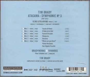 CD Tim Brady: Atacama: Symphonie No 3