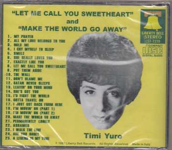 CD Timi Yuro: Let Me Call You Sweetheart & Make The World Go Away