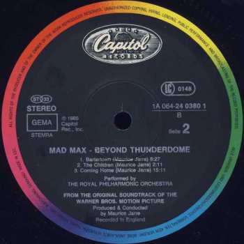 LP Maurice Jarre: Mad Max - Beyond Thunderdome - Original Motion Picture Soundtrack