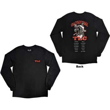 Merce TLC: Tlc Unisex Long Sleeve T-shirt: Crazysexycool Photo European Tour 2022 (back Print & Ex-tour) (small) S