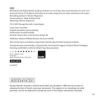 CD Niels Rosing-Schow: Peinture Du Temps
