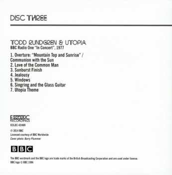 3CD/DVD/Set di cofanetti Todd Rundgren: At The BBC 1972-1982