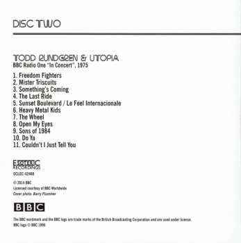 3CD/DVD/Set di cofanetti Todd Rundgren: At The BBC 1972-1982