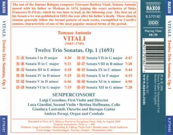 CD Tomaso Antonio Vitali: Twelve Trio Sonatas, Op. 1