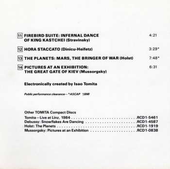 CD Tomita: Tomita's Greatest Hits CD