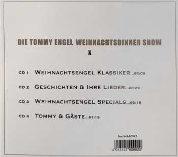4CD/Set di cofanetti Tommy Engel: Weihnachtsengel X (Die Tommy Engel Weihnachtsdinner Show)