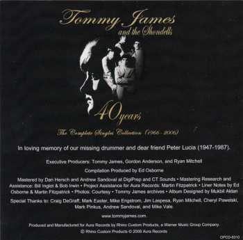 2CD Tommy James & The Shondells: 40 Years (1966-2006)  The Complete Singles Collection
