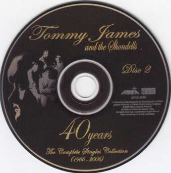 2CD Tommy James & The Shondells: 40 Years (1966-2006)  The Complete Singles Collection