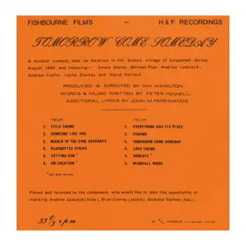 Tomorrow Come Someday: Tomorrow Come Someday