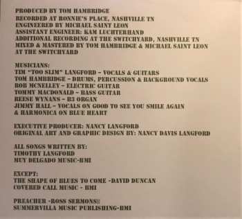 CD Too Slim And The Taildraggers: Blue Heart