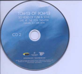 2CD/DVD Tower Of Power: 50 Years Of Funk & Soul: Live At The Fox Theater-Oakland Ca-June 2018 