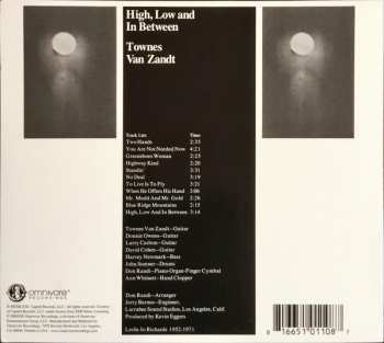 CD Townes Van Zandt: High, Low And In Between