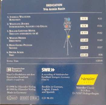 CD Andreas Willscher: Dedication