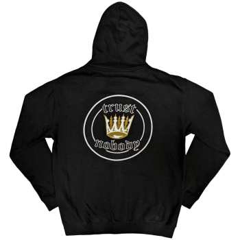 Merce Tupac: Tupac Unisex Zipped Hoodie: Crown Seal (back Print) (small) S