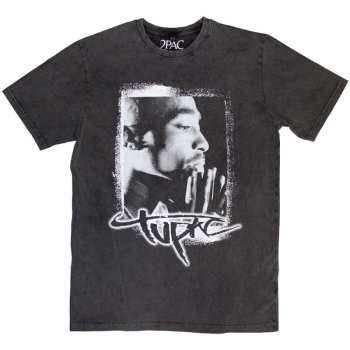 Merch Tupac: Stone Wash Maglietta Spray Photo