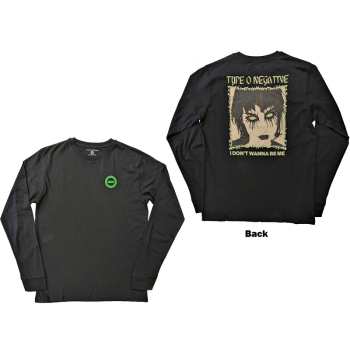 Merce Type O Negative: Type O Negative Unisex Long Sleeve T-shirt: I Don't Wanna Be Me (back Print) (small) S