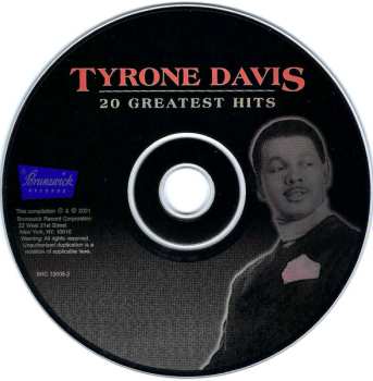 CD Tyrone Davis: 20 Greatest Hits