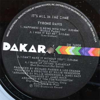 LP Tyrone Davis: It's All In The Game