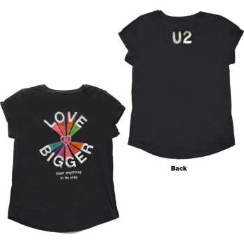 Merce U2: Dámské Babydoll Tričko Love Is Bigger L