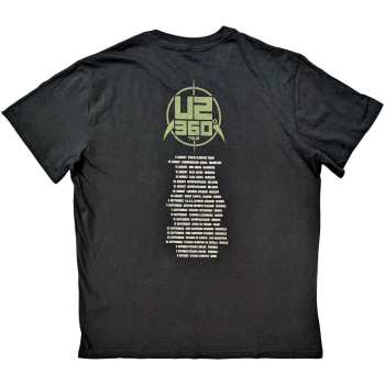 Merce U2: U2 Unisex T-shirt: 360 Degree Tour 2010 Band Photo (back Print & Ex-tour) (x-large) XL