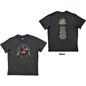 Merce U2: U2 Unisex T-shirt: 360 Degree Tour 2010 Band Photo (back Print & Ex-tour) (x-large) XL