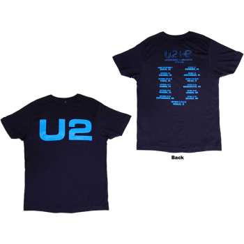 Merce U2: U2 Unisex T-shirt: Logo E+i 2018 Tour Dates (back Print/ex-tour) (small) S