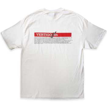 Merce U2: U2 Unisex T-shirt: Vertigo 2005 Band Photo (back Print & Ex-tour) (x-large) XL