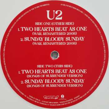 LP U2: Two Hearts Beat As One / Sunday Bloody Sunday  LTD | CLR