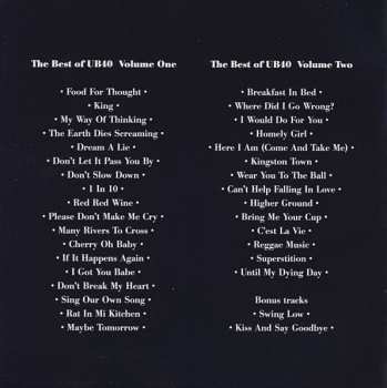 2CD UB40: The Best Of UB40 - Volumes 1 & 2