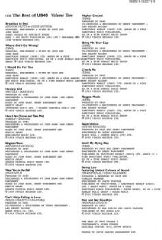 2CD UB40: The Best of Volumes 1&2