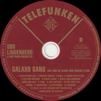 CD Udo Lindenberg Und Das Panikorchester: Galaxo Gang DLX