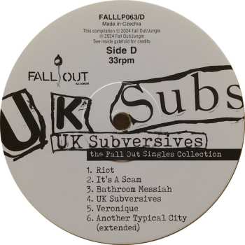 2LP UK Subs: UK Subversives (The Fall Out Singles Collection) CLR
