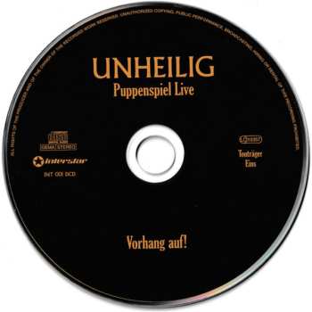 2CD Unheilig: Puppenspiel Live - Vorhang Auf!