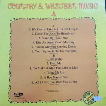 LP Unknown Artist: Country & Western Music 4