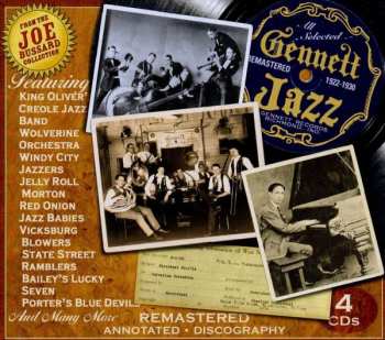 4CD/Set di cofanetti Various: Gennett Jazz 1922-1930