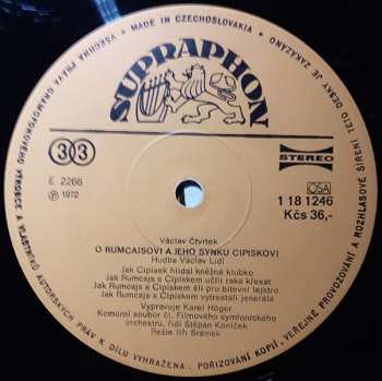 LP Václav Čtvrtek: O Rumcajsovi A Jeho Synku Cipískovi