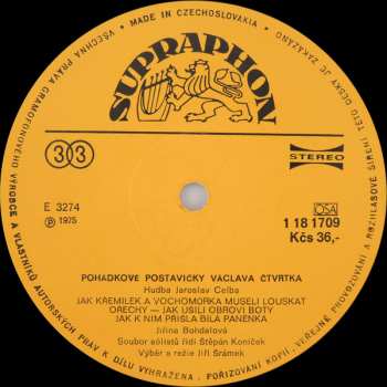 LP Václav Čtvrtek: Pohádkové Postavičky Václava Čtvrtka (Cipísek Rumcajs Manka Křemílek Vochomůrka)