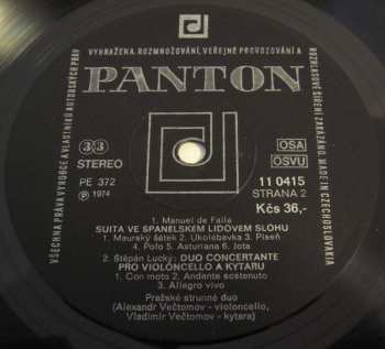 LP Manuel de Falla: Václav Kučera, Karel Reiner, Manuel De Falla, Štěpán Lucký