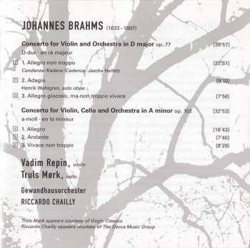 CD Johannes Brahms: Violin Concerto - Double Concerto