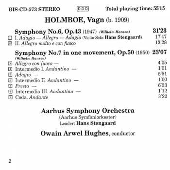 CD Aarhus Symfoniorkester: Symphony No. 6, Symphony No. 7
