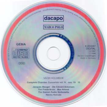 CD Vagn Holmboe: Complete Chamber Concertos, Vol. 4, Nos. 10-13