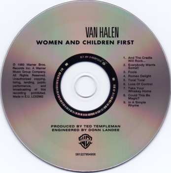 CD Van Halen: Women And Children First