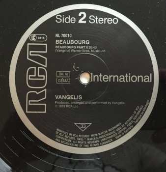 LP Vangelis: Beaubourg