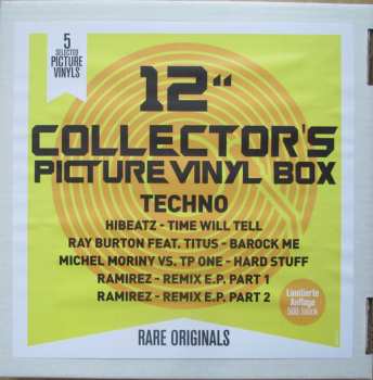 5LP/Set di cofanetti Various: 12" Collector's Picture Vinyl Box Techno LTD | NUM | PIC